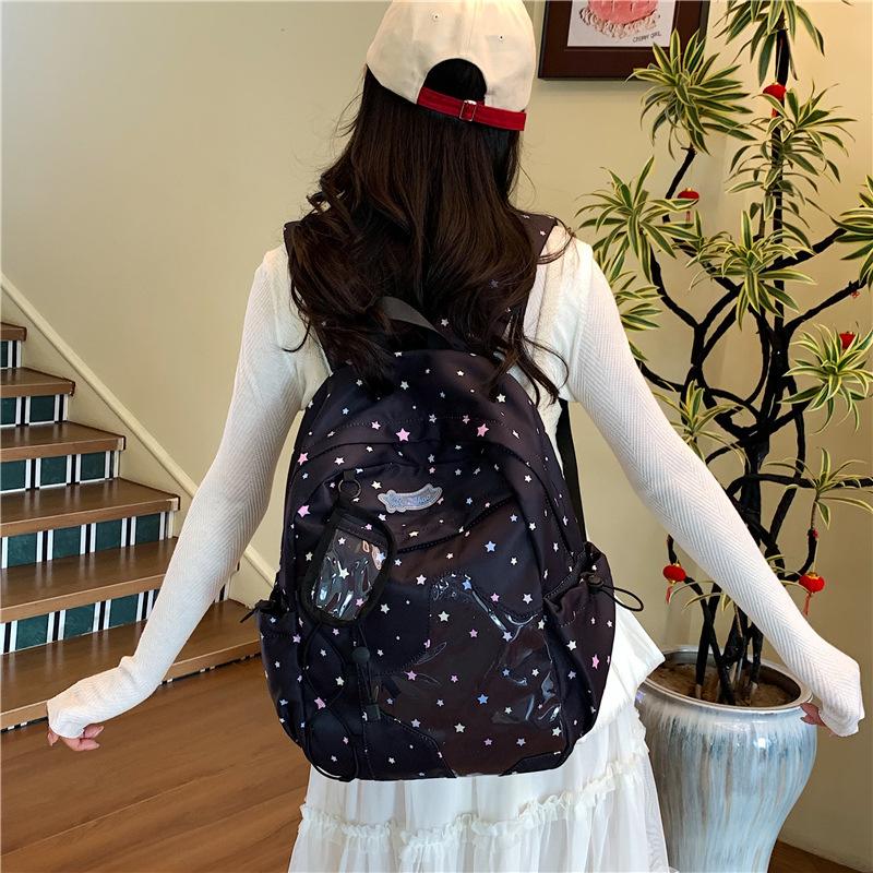 Schoolbag Korean Ins Cartoon Casual Backpack Bag Female Niche Design Large Capacity Junior High School Student Schoolbag Versatile Backpack