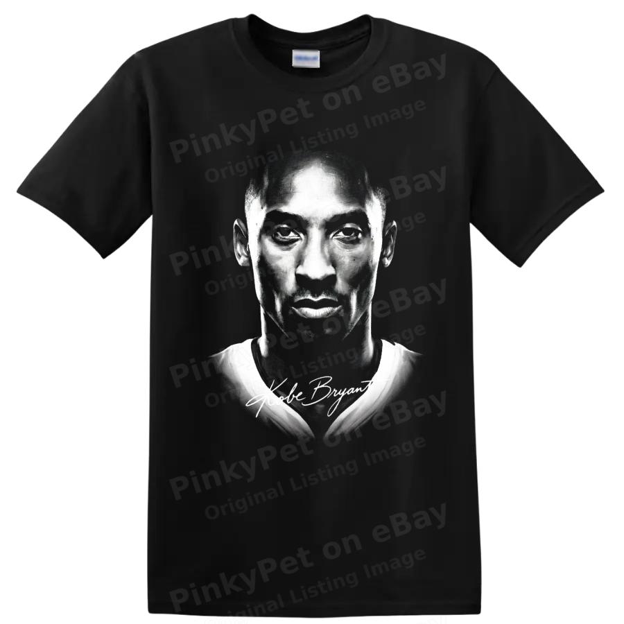 Kobe Bryant Basketball Portrait T Shirt Black White Graphic Fan Tribute Art Tee