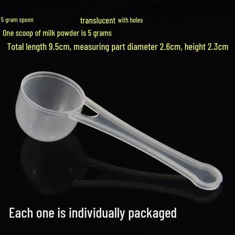 Yingtang 5g Semi-Transparent Round Bottom Plastic Measuring Spoons (100-Pack)