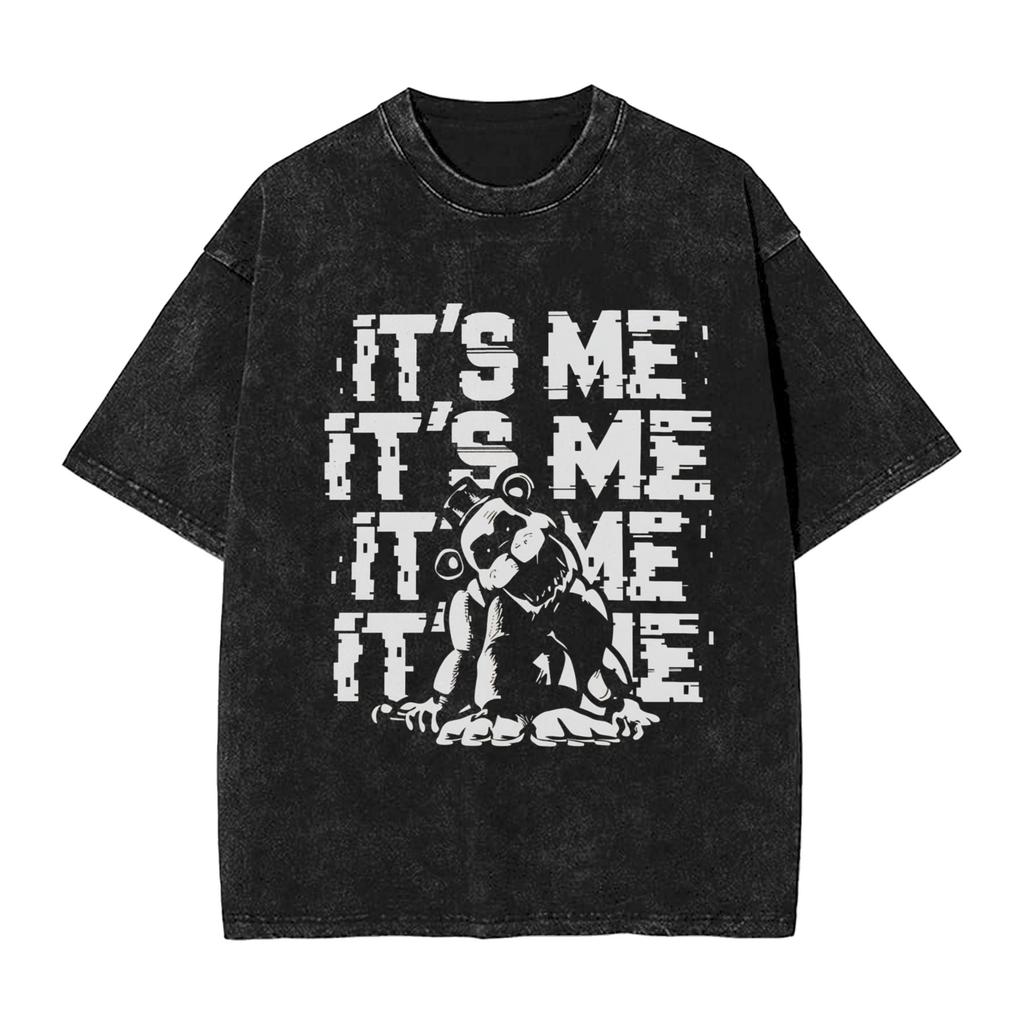 FNAF At Freddys TShirt Beach Awesome T Shirts Cotton Trendy Cool Tee Shirt For Male ShortSleeved Loose Tops