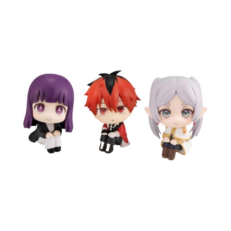 New 11Cm Anime Sousou No Frieren Frieren Action Figure Look Up Doll Cute Model Sitting Posture Collection Figures Birthday Gifts