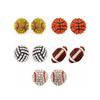 Orecchini a Perno Sportivi Basket Pallavolo per Donne Bling Baseball Softball Orecchini Strass Cristallo Gioielli per Orecchie