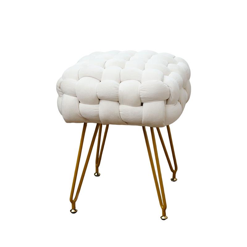 Modern Nordic Upholstered Makeup Stool for