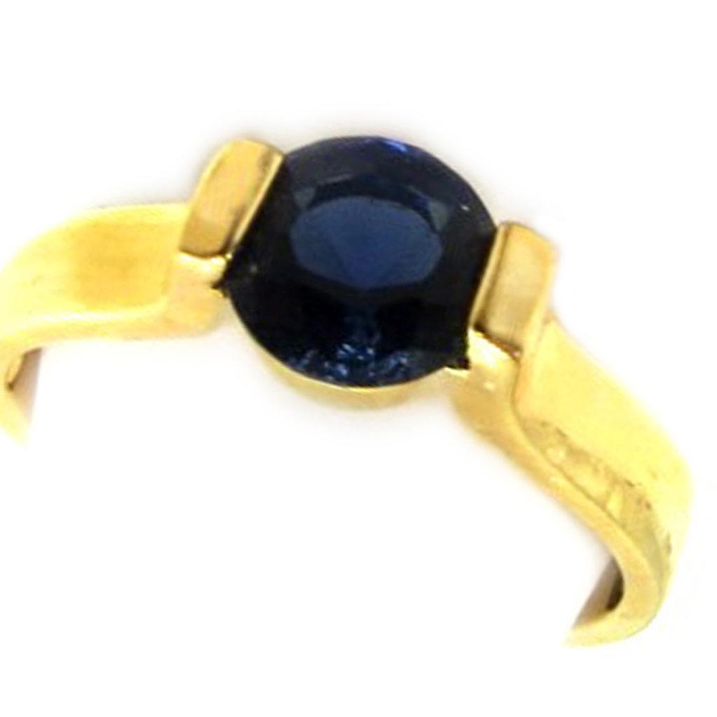 Gold Plated Ring with Sapphire Oxide