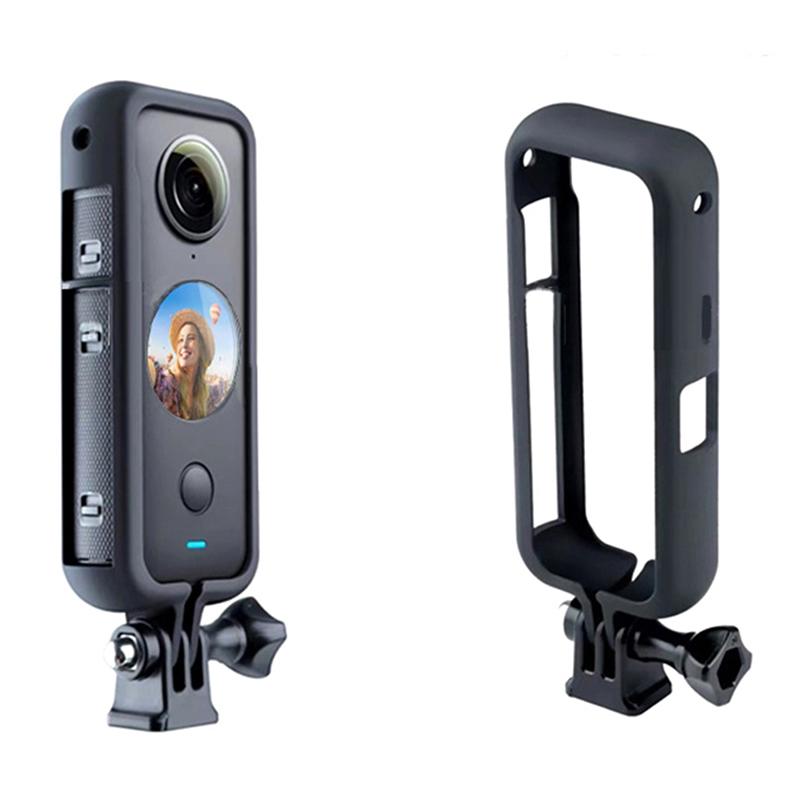 1Pc Insta360 ONE X2 Silicone Case Panoramic Camera Rabbit Cage Case Bezel Protective Frame Border Case Adapter Mount Accessories