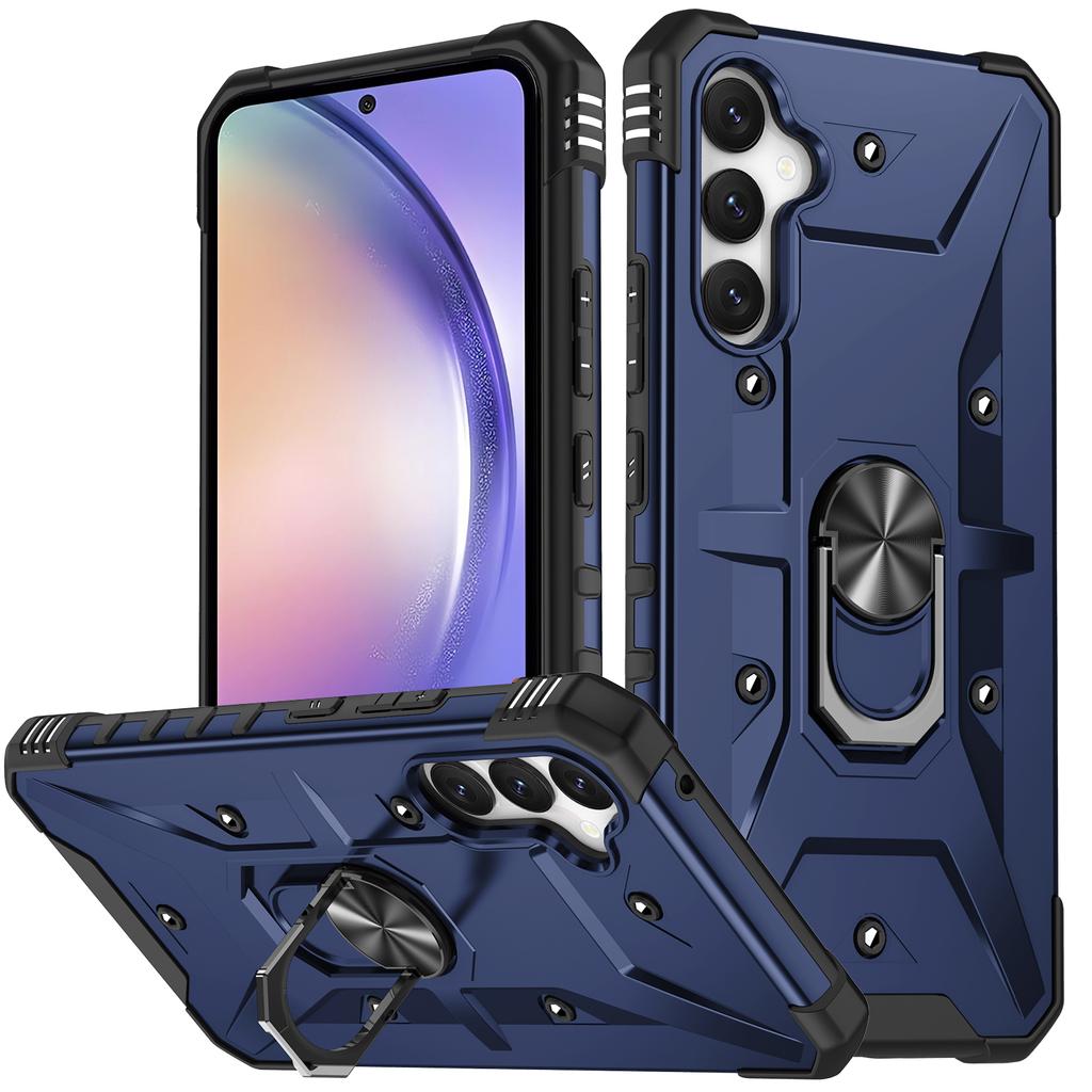 For Samsung Galaxy A54 5G PC+TPU Drop Protective Cover Ring Kickstand Mobile Phone Case