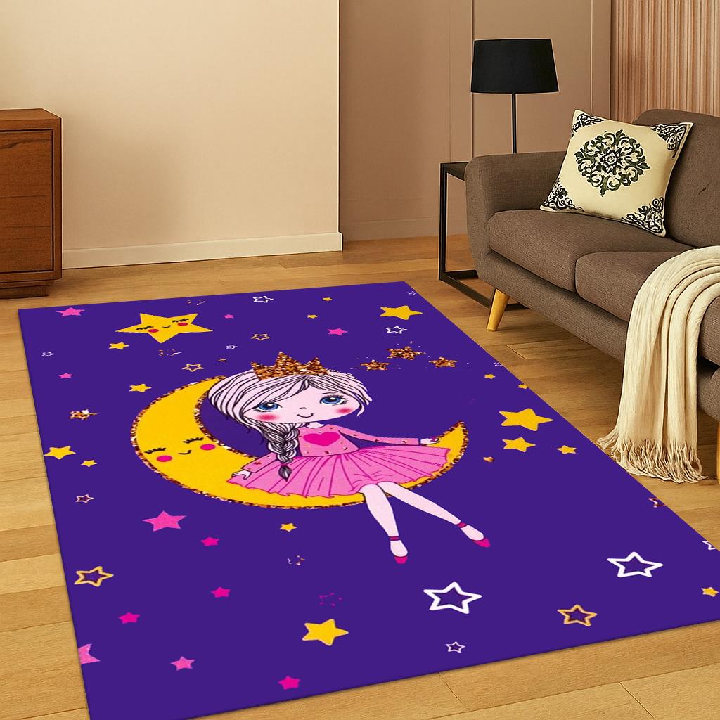 

Tappeto per Bambini con Ballerina, Fata, Cartone Animato, Carino, per Sala Giochi, Camera da Letto, Soggiorno 40x60cm