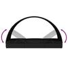 Black Sun Lounger with Round Canopy 211 x 57 x 140 cm Poly Rattan
