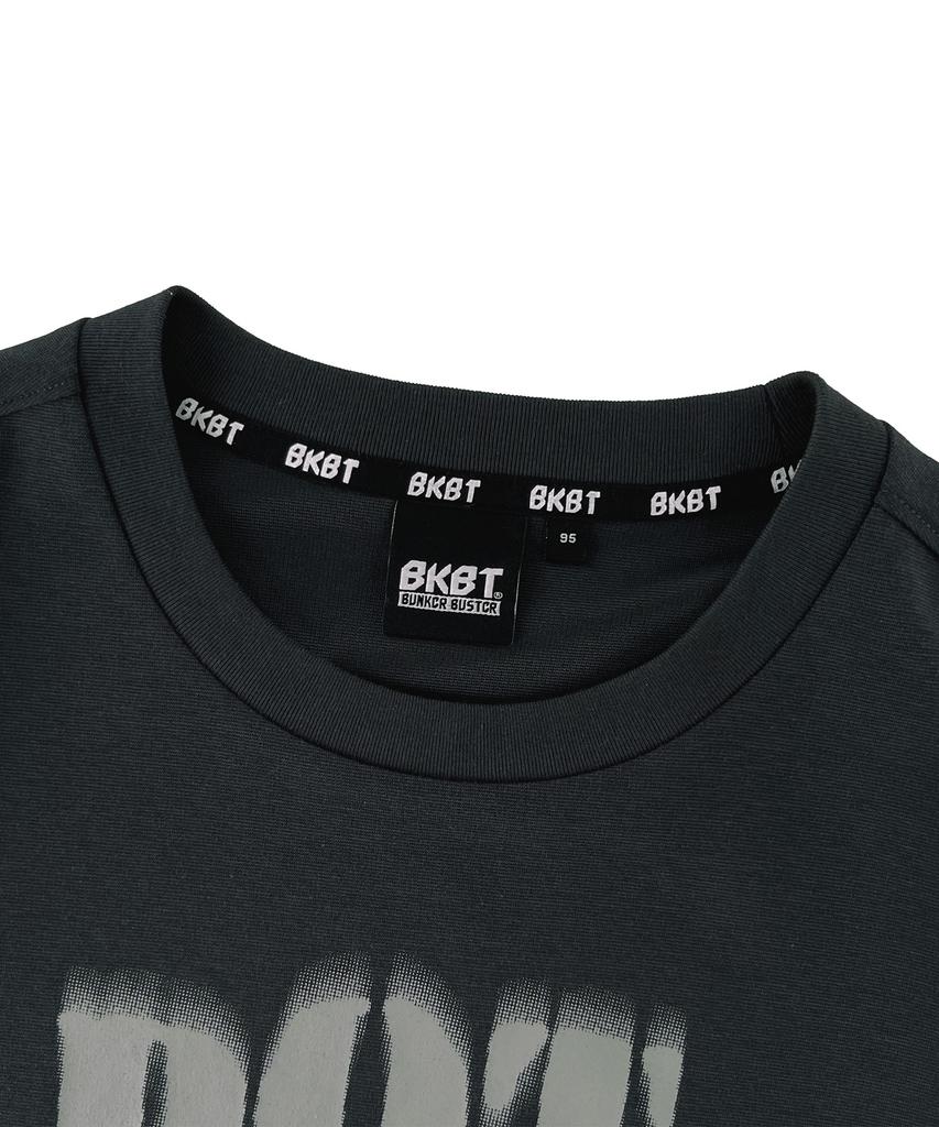 BUNKERBUSTER Grunge Lettering Print Short Sleeve T-Shirt Mq7Tu426_Charcoal
