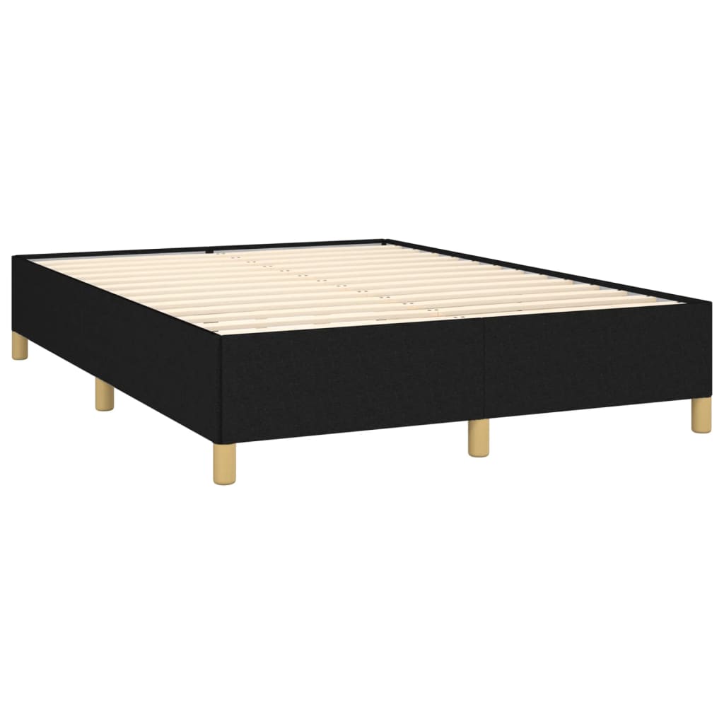 Vidaxl Continental Bed With Mattress, Black, Fabric 140X200 Cm