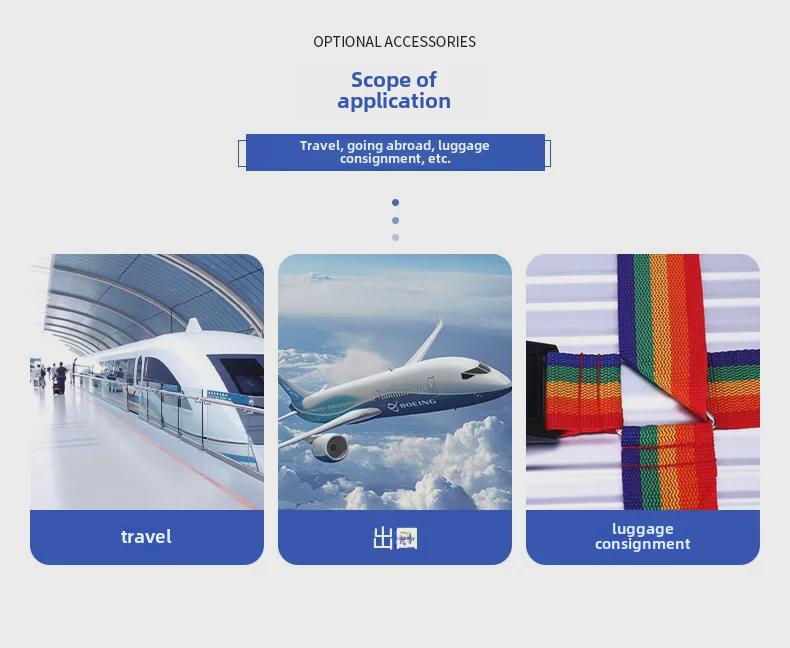 Curea valiză antiexplozivă cu curele încrucișate, cataramă de întărire și lacăt TSA