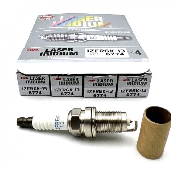 

For 2007-2011 Honda Fit IZFR6K13 6774 Laser Iridium Spark Plug Set of 4 1.5L