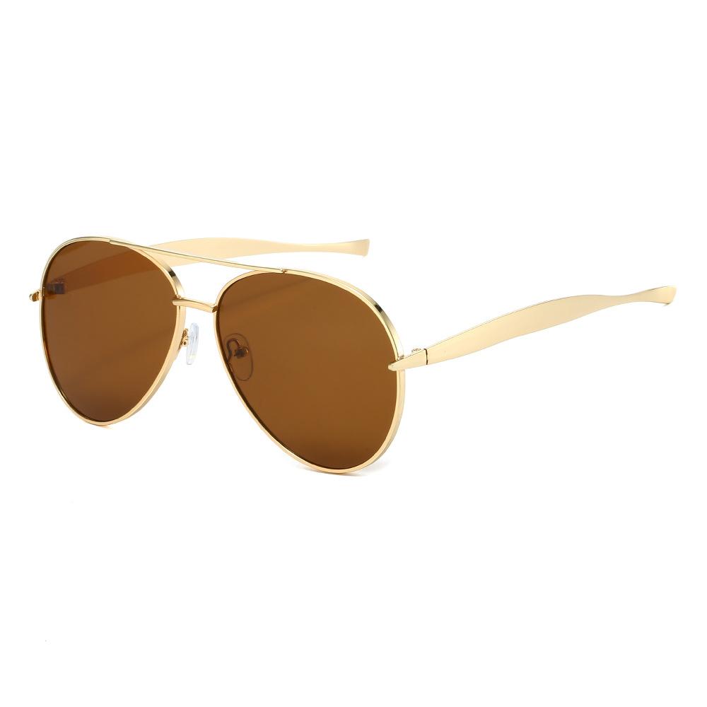 European and American retro new personalized toad glasses metal frame fashion advanced sense UV protection sunglasses show small face