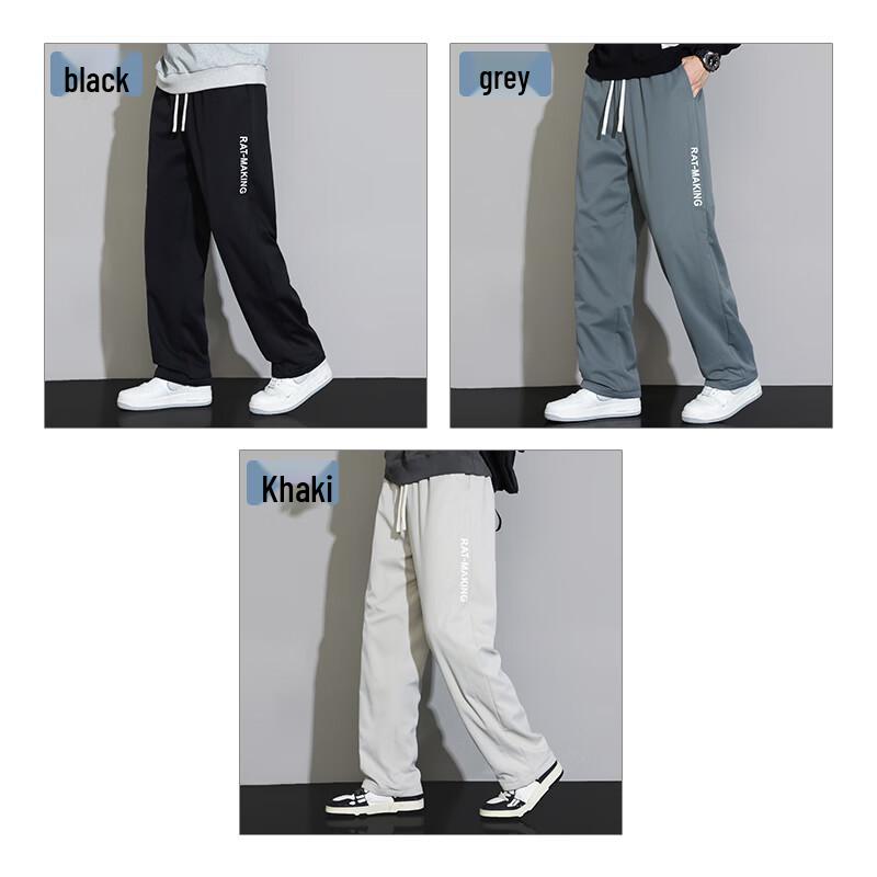 JEEP SPIRIT Men's Warm Loose Straight-Leg Casual Pants