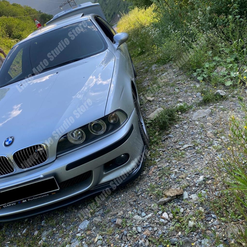 3pcs H Style Front Bumper Lip Spoiler for BMW E39 5 Series M5 M Pack 1996-2003 MP Bumpers Sedan Touring Wagon Gloss Painted