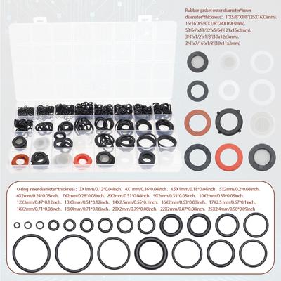 705 Teile 31 Größen Wasserschlauchdichtung und O-Ring Sortiment-Kit Sanitärhahn Reparatur-Kit für Sanitärhahn Schlauch Duschkopf Druck W