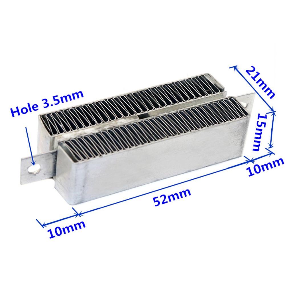 12V 50W/100W PTC Termostatický ohřívač Větrací termostat Topný prvek Elektrické topné příslušenství 1 ks