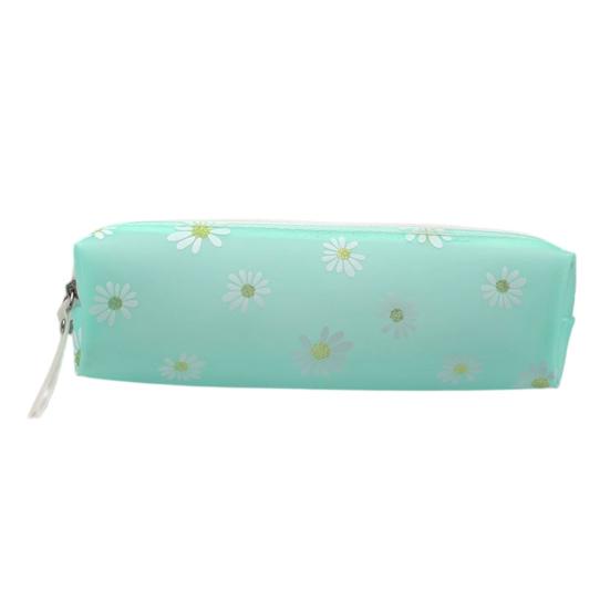 Flower Pencil Case, Large Capacity PVC Pen Pouch, Waterproof Stationery Bag for Students, School Supplies Organizer