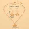 Fashion Starfish Pendant Imitation Pearl Necklace Earrings Set For Women Ocean Style Jewelry