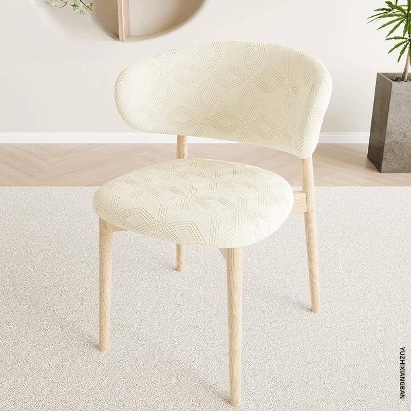 

C-shaped Backrest Chair Cover Velvet Elastic Jacquar Removable Split Chair Slipcovers Home Decoration Dustproof Seat Protector S 35-45cm 1pc