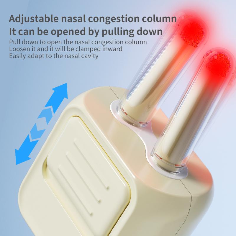 Red Light Infrared Nasal Therapy Device Rhinitis Machine Low Frequency Pulse Nose Massage Rechargeable Nose Therapy Instrument Wireless Design