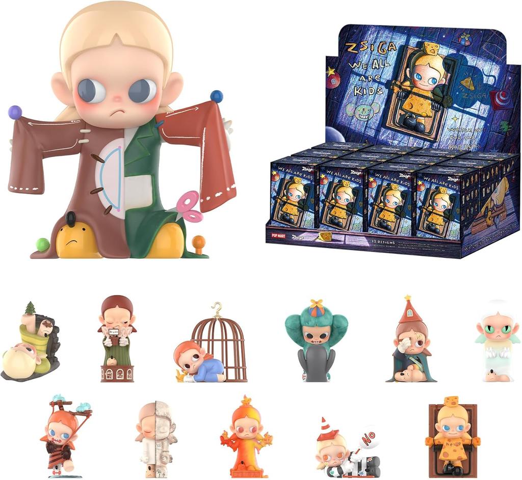 POP MART Zsiga We All are Kids Series Figures, 1 PCs Zsiga Blind Box Figures, Holiday Birthday Gifts,