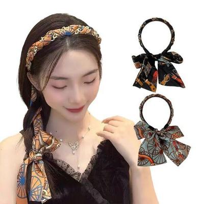 Mno šátek čelenka gumička do vlasů květinový vzor paisley turban