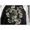 Giacca Bomber da Donna in Raso Sukajan Ricamata Baseball Cappotto Floreale Harajuku Autunno Seta Giapponese Ragazze