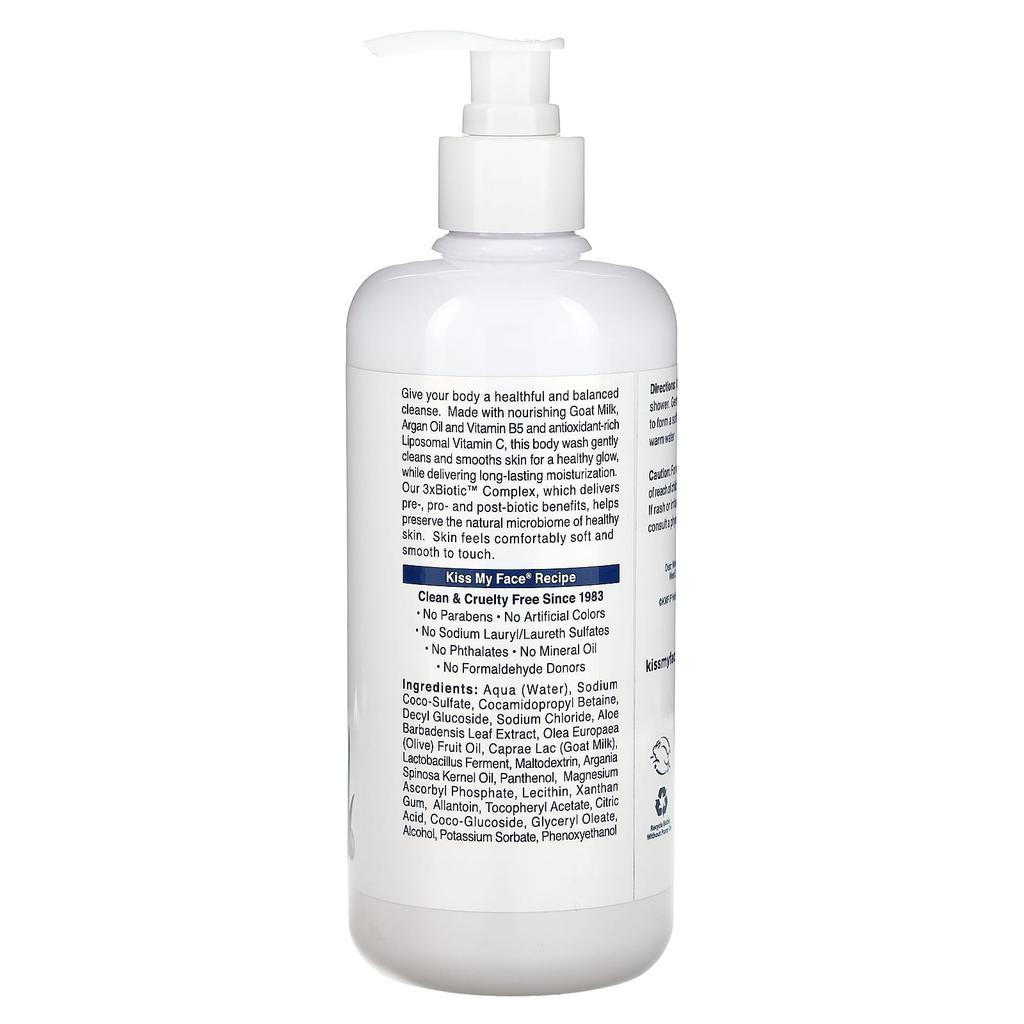 Goat Milk Body Wash, Fragrance Free, 473 (16 Fl Oz)
