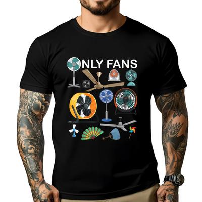 Only Fan Suit Fun Respirator and Fan Print Pure Cotton Women's Designer T-shirt High Quality Casual Fashion Short Sleeve Street
