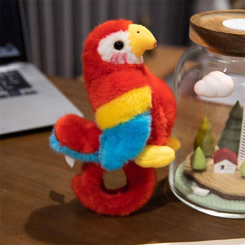 Plushies Plush Bird Hand Ring Toy with Clap Circle Parrot Bracelet Plush Toy  Kids Toys Present