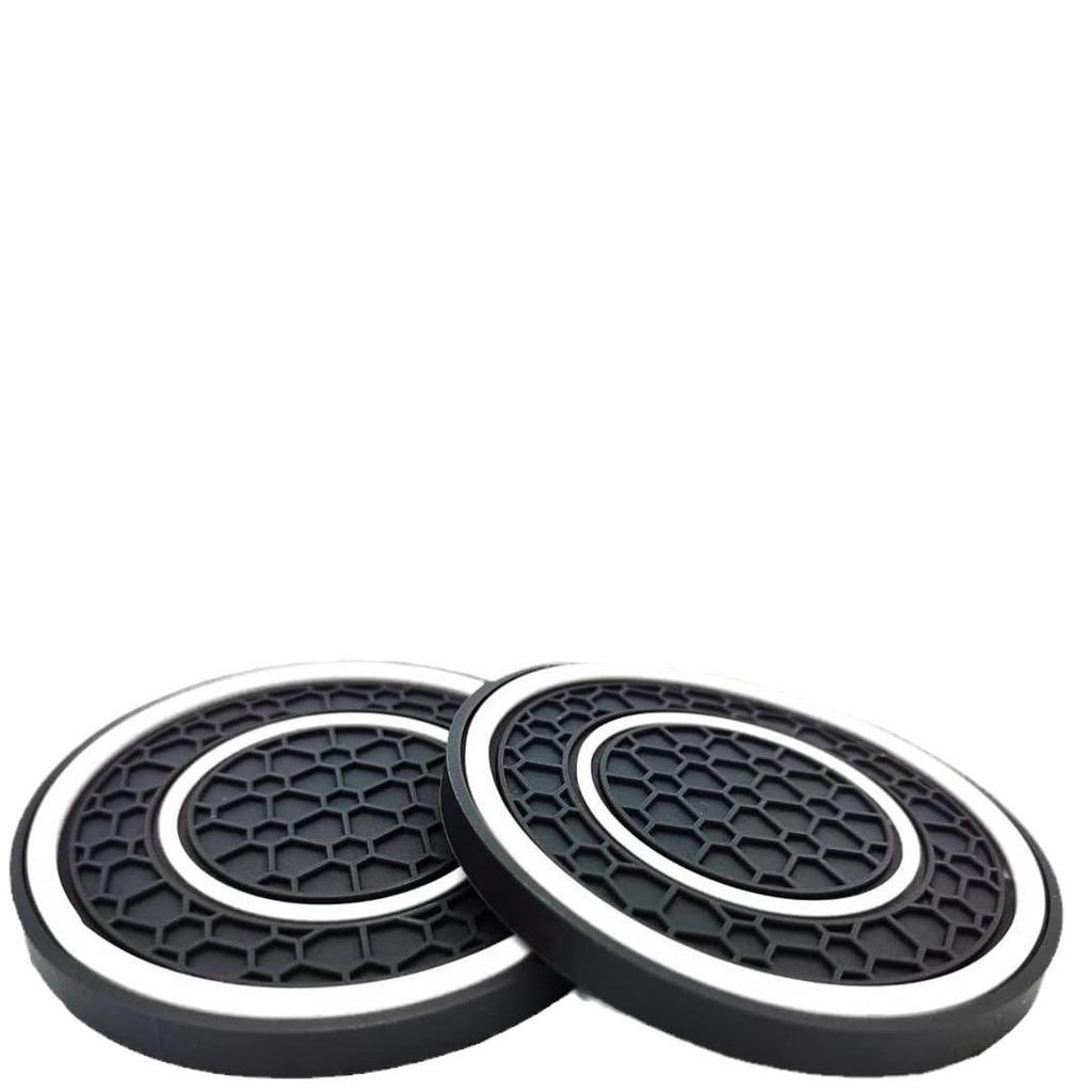 Car Coaster Set: Universal Anti-Slip Round Slot Organizer (2-Piece)
