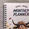 2026-2028 Månedlig Planlegger 3-års Planlegger Bok Jan. 2026 - Des. 2028 36-måneders kalender med tvillingtrådbinding for skolearbeid