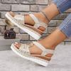 Fashion Women's Wedges Sandals 2025 Summer Snake Print Platform Sandals Gladiator Shoes Woman Comfort Casual  High Heels Sandals