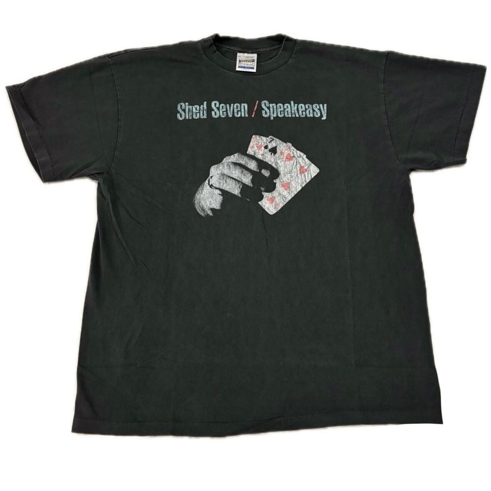 

VTG SHED SEVEN Speakeasy Communication XL 90s Band Single Stitch T-Shirt REPRINT M