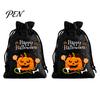 Reusable Gift Packaging 2Pcs Halloween Pumpkin Drawstring Bags for Candy Treats, Retro Burlap Small Storage Candies Trick or Treat Bags, Portable