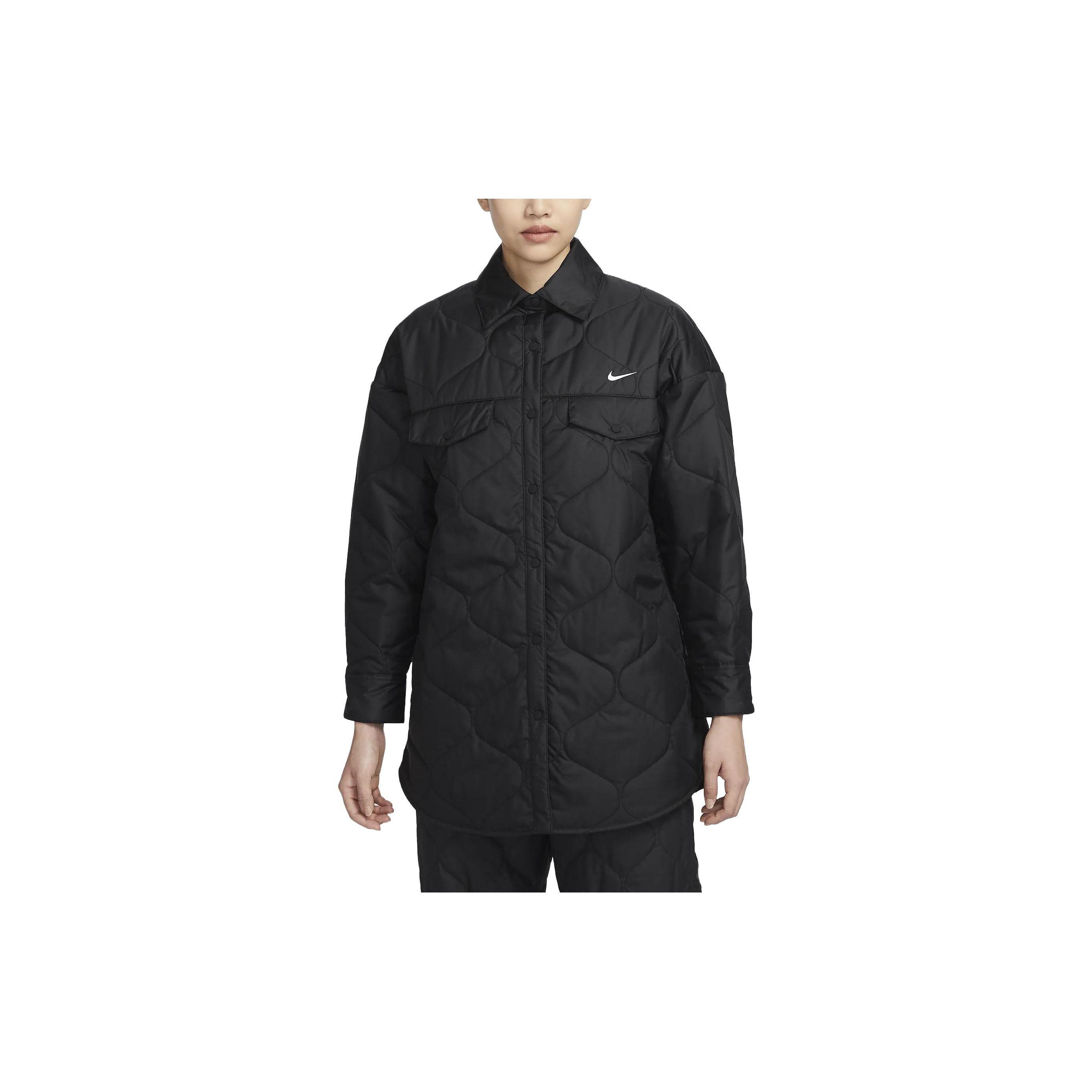 

Nike Sportswear Women s Quilted Trench Jacket Black FB8733-010 M