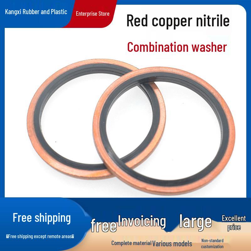 JB982 Red Copper Gasket Seal Ring/O-ring & Framed Oil Seal Combo