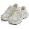 New MLB New York Yankees Anti Slip Wear Resistant Low Top Chunky Sneakers Unisex Ivory 3ASHW075N-50CRS