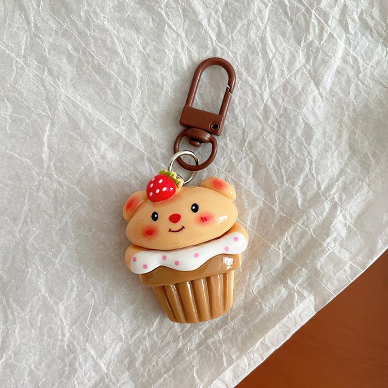 Lovely Cartoon Little Bear Keychain For Women Girls Cute Sweet Backpack Decoration Kawaii Car Keyring Accessories Couple Gift