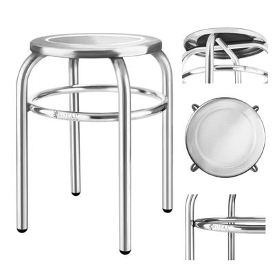 Taburete redondo de acero inoxidable para la cocina