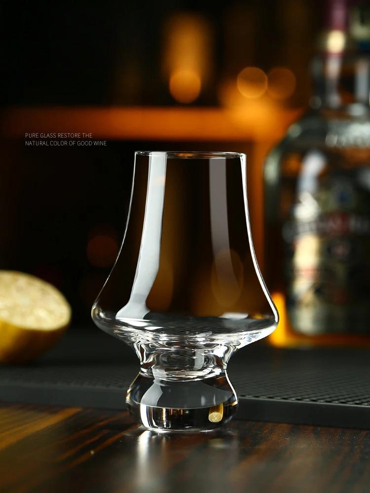 Crystal Whiskey Glass Handmade Tulip Design Big Belly Cognac Tasting Cup For Scotch Bourbon Barware Home Bar Gift Set