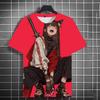 Samurai Katana Tattoo Girl 3D Print T-Shirts Men Women Short Sleeve T Shirt Harajuku Top Street Tees Men's Clothing