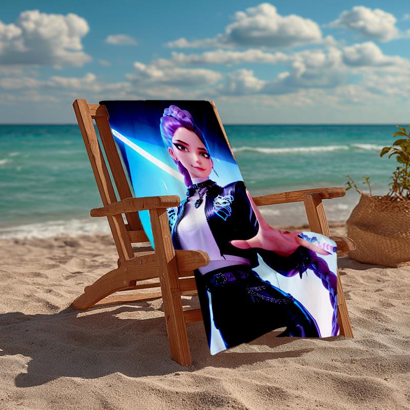 KPOP Hunter Fashion Beach Towel: Ideal for Summer Adventures Soft, absorbent and quick drying suitable for swimming and bathing