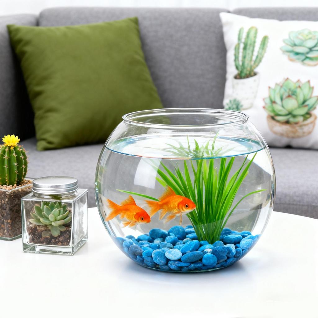 Fischschale Klar Bruchfest Aquarium Zubehör Blasenpflanzer Schale für Tischmittelstück Partydekorationen Heimveranstaltung