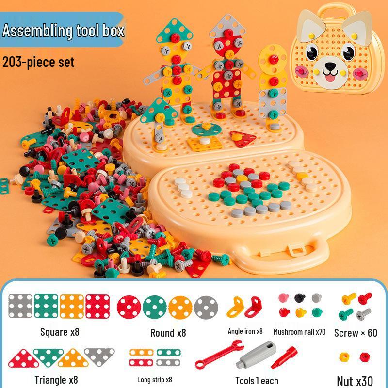 Children's Educational Toolbox with Electric Screwdriver for Toy Assembly and Repair