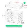 Clear Acrylic Jewelry Storage Box: Elegant Display for Earrings, Necklaces, and Accessories