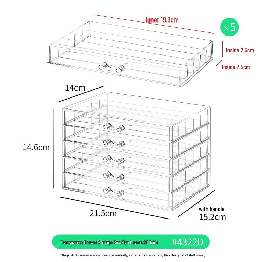 Clear Acrylic Jewelry Storage Box: Elegant Display for Earrings, Necklaces, and Accessories