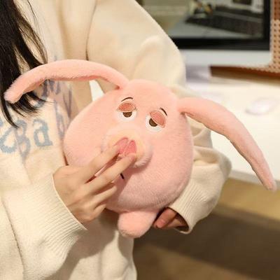 40cm Cute Cartoon Flying Pig Plush Stuffed Animal Soft Large Sofa Pillow Pink Ear Pig Children's Birthday Gift Kawaii Decoration