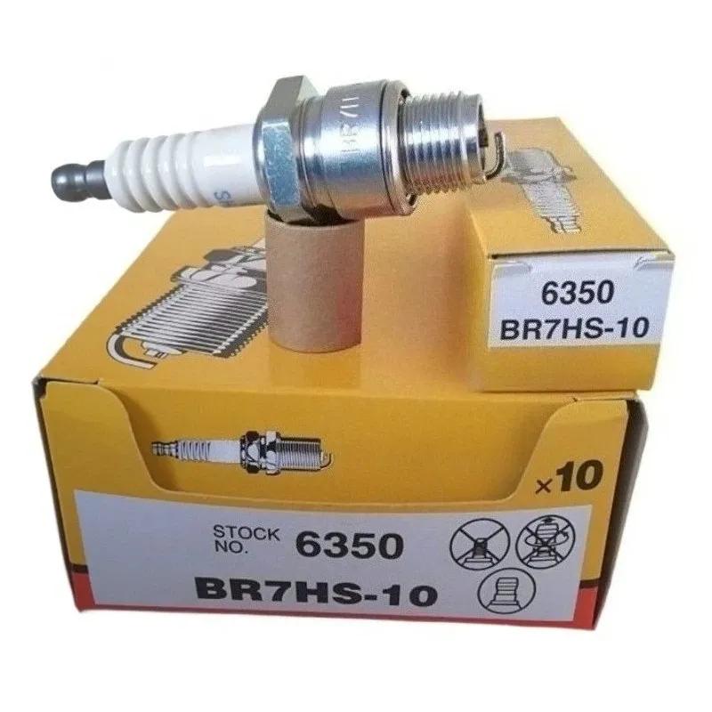 

Motorcycle Spark Plug BR7HS-10 6350 1Pcs for PEUGEOT TKR VIVACITY YAMAHA SOLO APRILIA KTM MALAGUTI MBK MZ W22FSR BR7HS 4Pcs